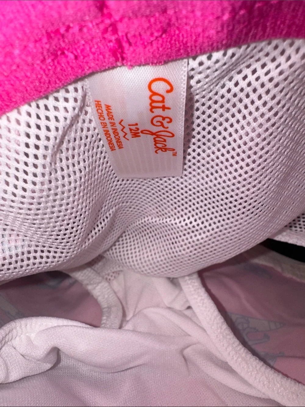 NWT Cat & Jack Pink Surfing Dragon Swim Trunks Board Shorts 12M UPF 50+